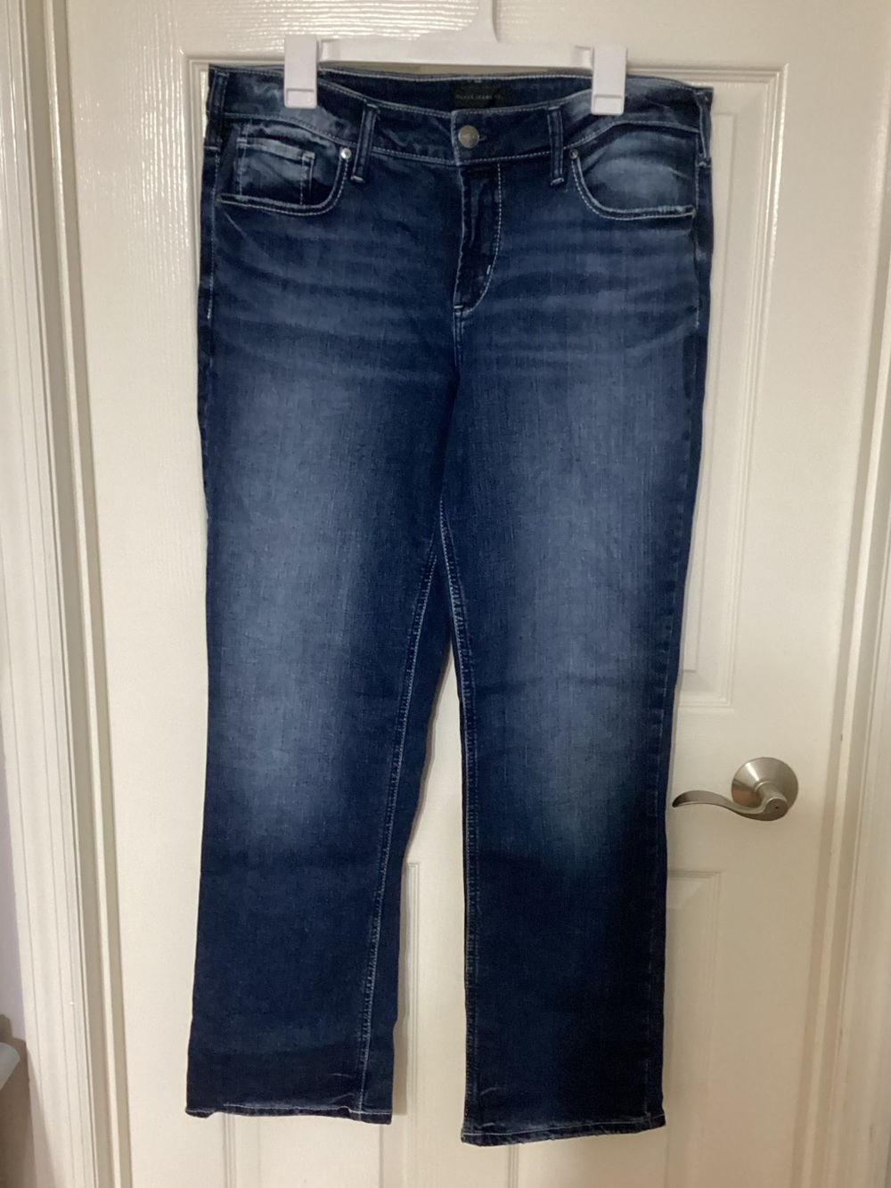 Silver Jeans Sukiyaki Mid Rise Curvy Fit Slim Boot Women’s 34/31